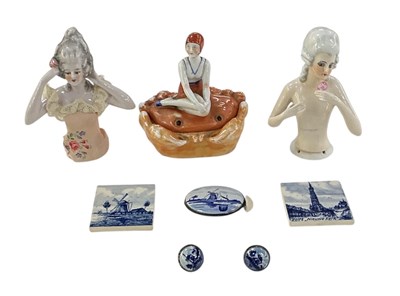 Lot 629 - Two early 20th century German Parian ware...