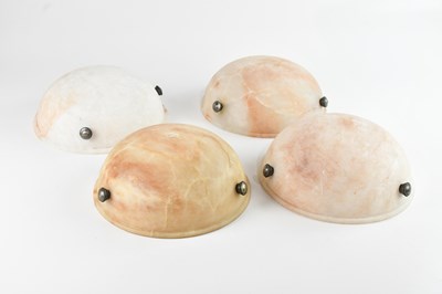 Lot 1300 - A set of four alabaster plafonniers, diameter...