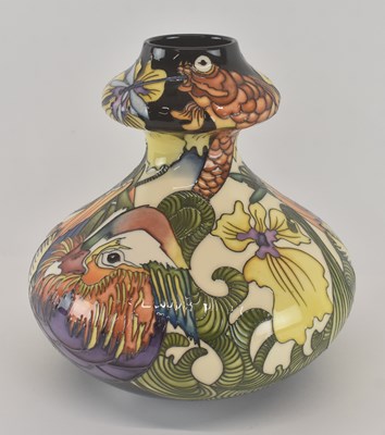 Lot 576 - MOORCROFT; a large limited edition 4444/9 vase,...