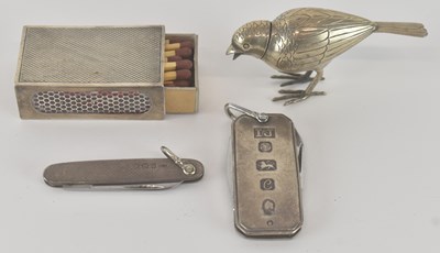 Lot 1103 - An Elizabeth II hallmarked silver penknife...