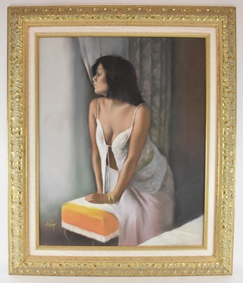 Lot 218 - DOMINGO ALVAREZ GOMEZ; pastel on paper,...