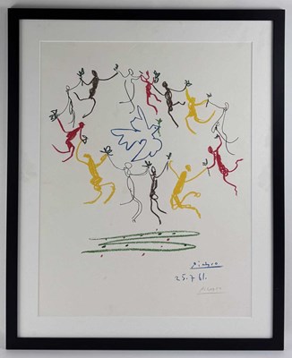 Lot 1740 - AFTER PABLO PICASSO; colour print, 'The Dance...