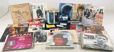 Lot 124 - BOB DYLAN; a large collection of records, CDs,...