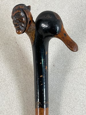 Lot 92 - An unusual late 19th century measuring walking...