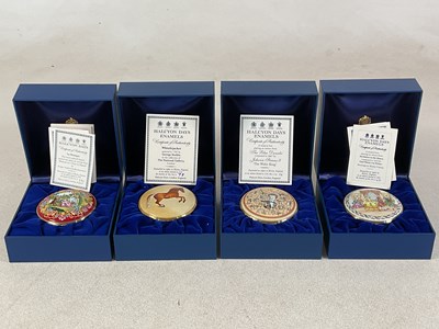 Lot 69 - HALCYON DAYS: four limited enamel boxes with...