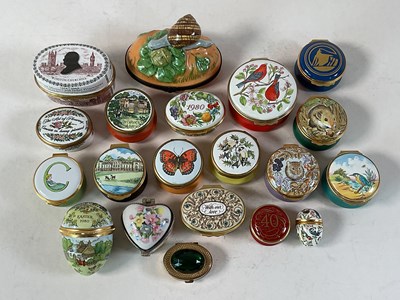 Lot 72 - HALCYON DAYS; a quantity of enamel boxes,...