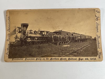 Lot 374 - A rare 19th century stereograph, 'Presidential...