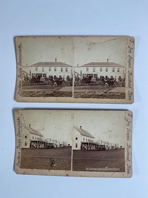 Lot 375 - Rare 19th century stereographs, 'Wheat Buying,...