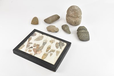 Lot 1354 - A collection of Native American artefacts...