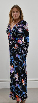 Lot 1311 - EMILIO PUCCI; a full-length sleeved floral...