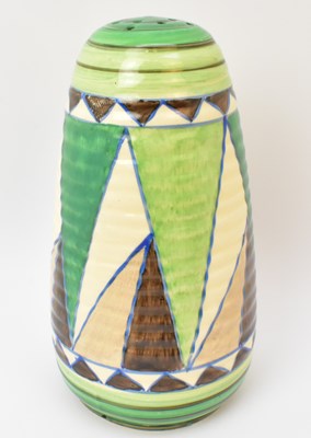 Lot 57 - CLARICE CLIFF; a Bizarre range sugar sifter in...