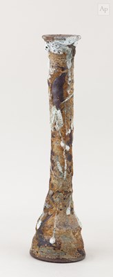 Lot 8 - AKI MORIUCHI (born 1947); a tall stoneware...