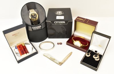 Lot 1154 - A collection of jewellery comprising a pair of...