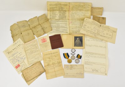 Lot 352 - Three WWI medals comprising the War Medal, the...