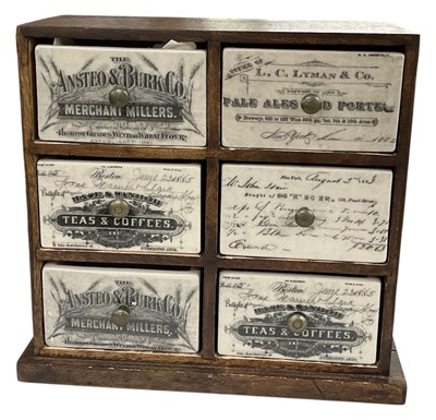 Lot 338 - A modern decorative tabletop six drawer...