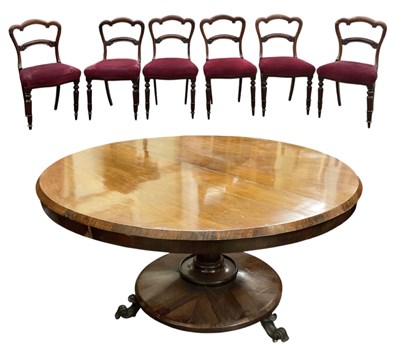 Lot 28 - A Victorian rosewood circular tilt-top...