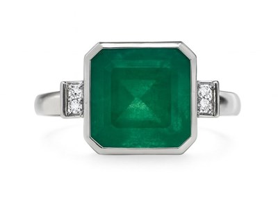 Lot 1165 - A large and impressive certified 18ct white...
