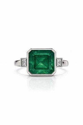 Lot 1316 - A large and impressive certified 18ct white...