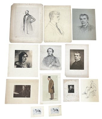Lot 266 - Eight photographs, engravings, prints and...