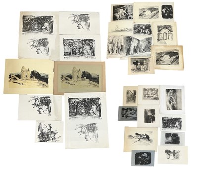 Lot 226 - M. EGERTON; an artist's folio containing a...