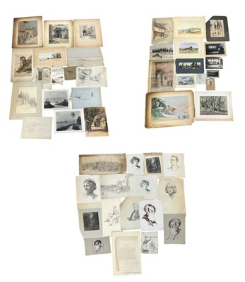 Lot 227 - An assortment of various watercolours, pencil...
