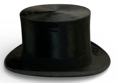 Lot 474 - N DAVIS LTD; a boxed Victorian top hat,...