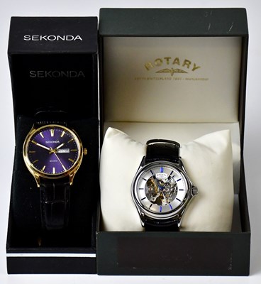 Lot 894 - ROTARY; a gentleman's automatic wristwatch...