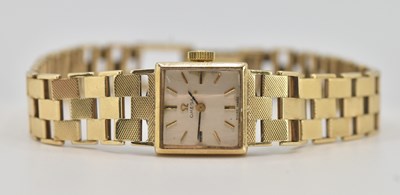 Lot 1622 - OMEGA; a lady's 9ct yellow gold cased...