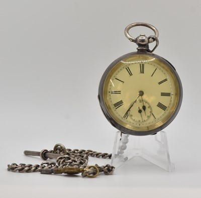 Lot 1672 - A hallmarked silver cased open face pocket...