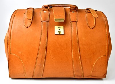 Lot 365 - BRUNO CONTI; a tan leather Gladstone-style...