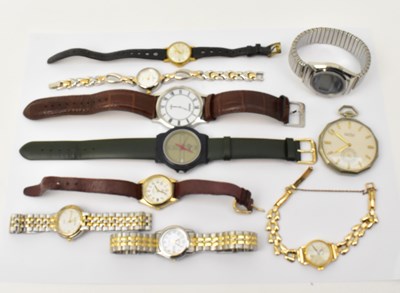 Lot 1673 - Nine lady's and gentleman's wristwatches and a...