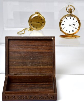 Lot 874 - A gold-plated crown wind full hunter pocket...