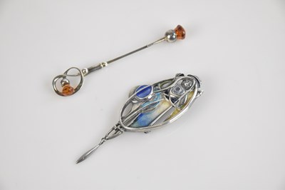 Lot 731 - CHARLES HORNER; a hallmarked silver stickpin...