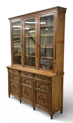 Lot 9 - A late 19th century walnut and ebonised...