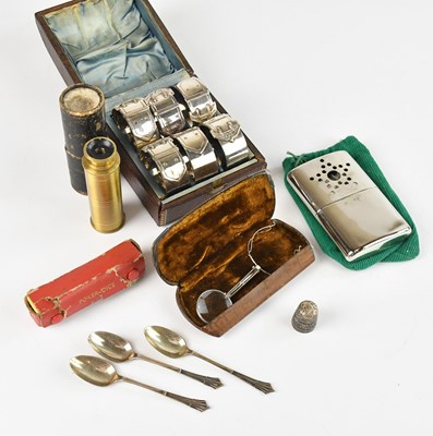 Lot 33 - A cased set of six Victorian silver plated...