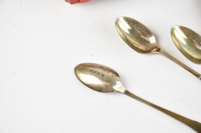 Lot 33 - A cased set of six Victorian silver plated...