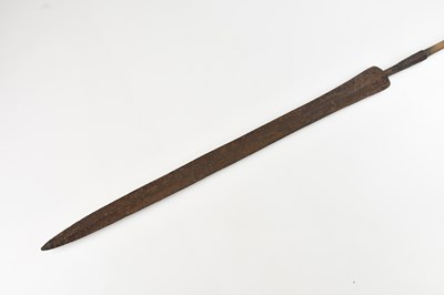 Lot 1362 - An early 20th century African lion spear,...