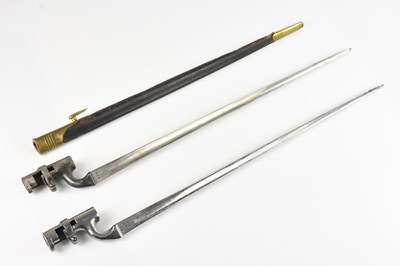 Lot 498 - A 19th century Martini Henry socket bayonet...