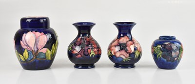Lot 1461 - MOORCROFT; a collection of 'Hibiscus' pattern...