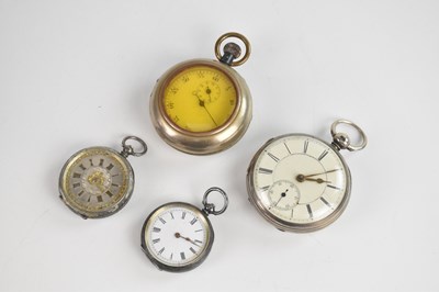 Lot 1151 - A hallmarked silver key wind open face pocket...