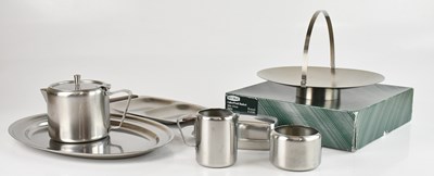 Lot 1293 - TUDOR KNIGHT STAINLESS STEEL; a tea service...