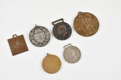 Lot 560 - A 1930s Italian Littorio medal, an Italian...