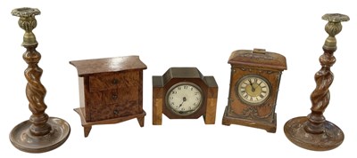 Lot 309 - A pair of early 20th century carved oak barley...