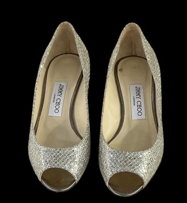 Lot 475 - JIMMY CHOO; a pair of lady's size 38 Italian...