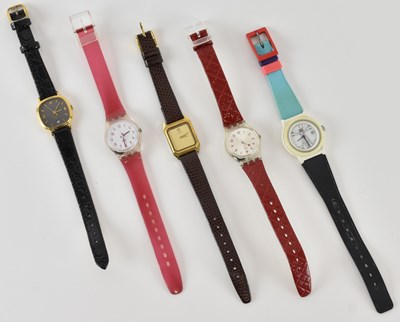 Lot 1674 - Five assorted lady's wristwatches including...