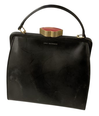 Lot 468 - LULU GUINNESS; a lady's black leather 'Mansur...
