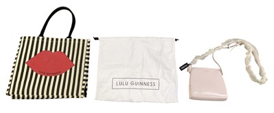 Lot 481 - LULU GUINNESS; a pale pink leather lady's...