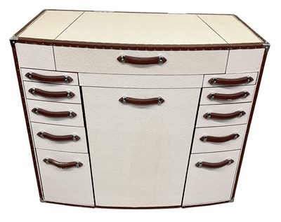 Lot 3 - STARBAY; a leather clad steamer trunk type 'La...