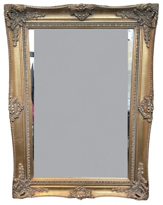 Lot 30 - A reproduction rectangular gilt framed...