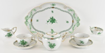 Lot 557 - HEREND; a Hungarian porcelain 'tea for two'...